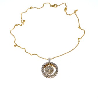 Bijoux anciens - Pendentif ancien diamants 