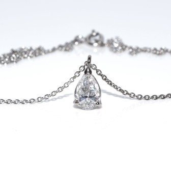 Bijoux anciens - Pendentif diamant poire 