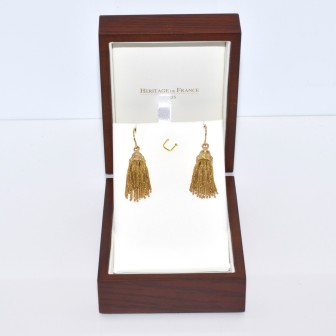 Bijoux anciens - Boucles d'oreilles pompons