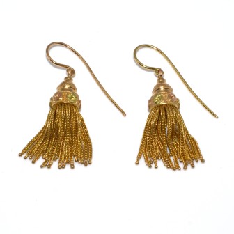 Bijoux anciens - Boucles d'oreilles pompons