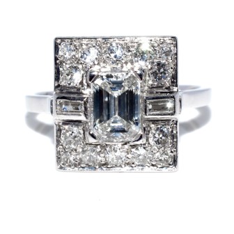 Bijoux anciens - Bague art déco diamants