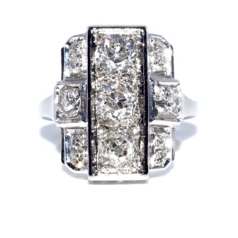 Bijoux anciens - Bague art déco diamants