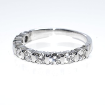 Bagues de fiançailles - Demi-alliance diamants taille brilliant
