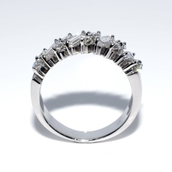 Bagues de fiançailles - Demi-alliance diamants 