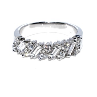 Bagues de fiançailles - Demi-alliance diamants 