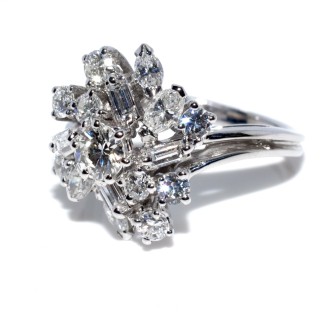 Bijoux anciens - Bague vintage diamants
