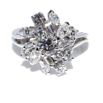 Bijoux anciens - Bague vintage diamants