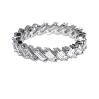 Bagues de fiançailles - Alliance diamants baguettes