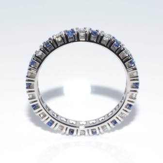 Bagues de fiançailles - Alliance américaine diamants et saphirs