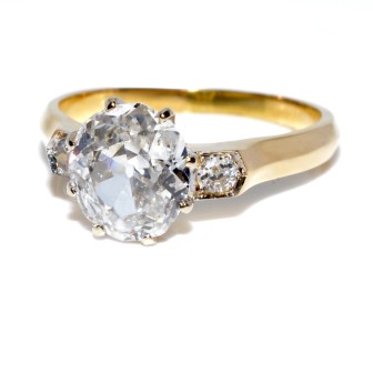 Bagues de fiançailles - Bague solitaire diamant 1,36 carat