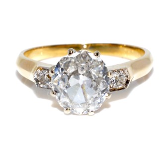 Bagues de fiançailles - Bague solitaire diamant 1,36 carat