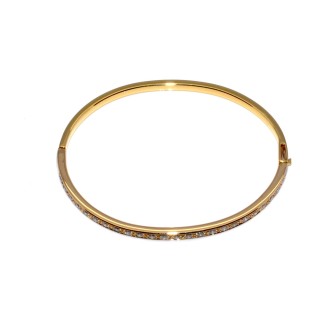 Bijoux Récents - Bracelet jonc en or et diamants