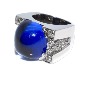 Bagues de fiançailles - Bague art déco diamants