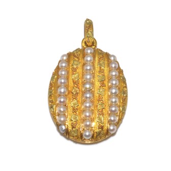 Bijoux anciens - Pendentif médaillon porte photo ancien 