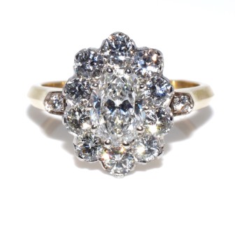 Bagues de fiançailles - Bague Pompadour diamants 