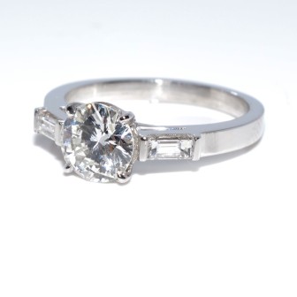 Bagues de fiançailles - Bague solitaire diamant 1,18 carat