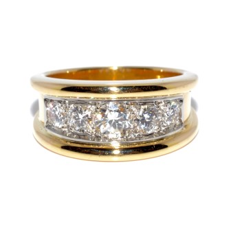 Bagues de fiançailles - Bague jonc diamants