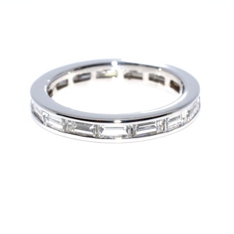 Bagues de fiançailles - Alliance diamants baguettes