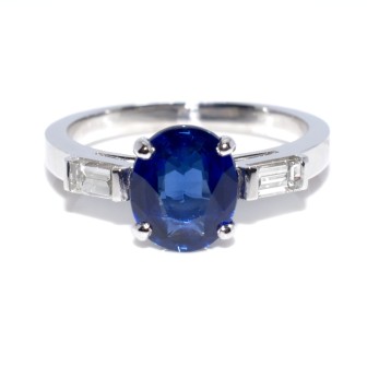 Bagues de fiançailles - Bague solitaire Saphir 