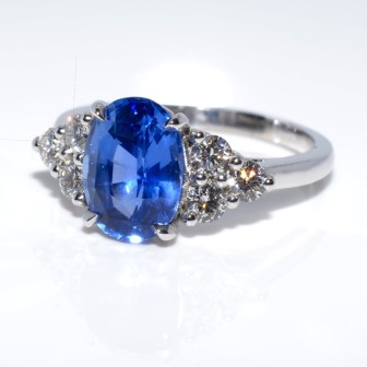 Bagues de fiançailles - Bague saphir et diamants