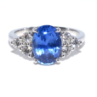 Bagues de fiançailles - Bague saphir et diamants