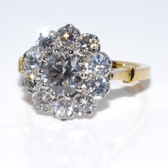 Bagues de fiançailles - Bague Pompadour diamants 