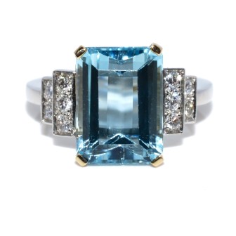 Créations - Bague aigue marine 