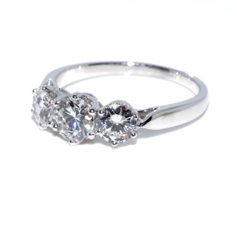 Bagues de fiançailles - Bague trilogie diamants