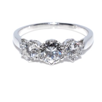 Bagues de fiançailles - Bague trilogie diamants