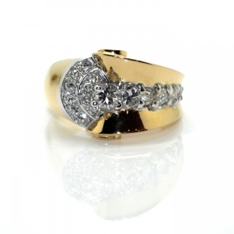 Bagues de fiançailles - Bague vintage en or et diamant