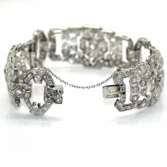 Bijoux anciens - Bracelet Art Déco diamants 