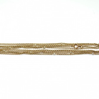 Bijoux anciens - Sautoir ancien en or jaune et perles