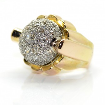 Bijoux anciens - Bague vintage diamants