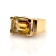 Bijoux anciens - Bague Tank citrine