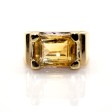 Bijoux anciens - Bague Tank citrine