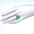 Bagues de fiançailles - Bague émeraude 11,88 carats et diamants triangle