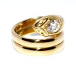 Bijoux anciens - Bague serpent or et diamant