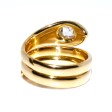 Bijoux anciens - Bague serpent or et diamant