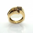 Bijoux anciens - Bague Tank asymétrique