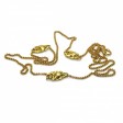Bijoux anciens - Sautoir Art-Nouveau en or jaune et motifs floraux