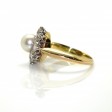 Bijoux anciens - Bague Pompadour perle fine et diamants 