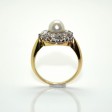 Bijoux anciens - Bague Pompadour perle fine et diamants 