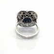 Bijoux anciens - Bague Art Déco en saphir et entourage diamants