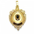 Bijoux anciens - Médaillon porte photo ancien en or et grenat