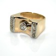 Bijoux anciens - Bague Tank diamants 