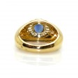 Bijoux anciens - Bague jonc saphir et diamants