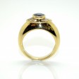 Bijoux anciens - Bague jonc saphir et diamants