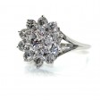Bijoux anciens - Bague double entourage diamants