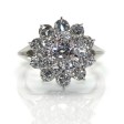 Bijoux anciens - Bague double entourage diamants