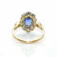 Bijoux anciens - Bague Pompadour saphir et diamants 